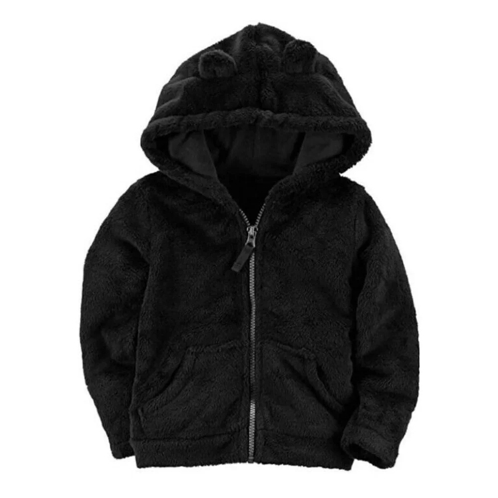 Carters Baby Unisex Hooded Sherpa Sweater Jacket Full Zip Soft Size 6 Months